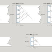 **illustration 2/** Trois exemples de tracés théoriques avec des bois différents.
