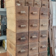 Lot de casiers vintage en bois années 50/70