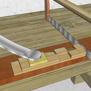 **ENTAILLE N° 5 :** Sciage du dernier about .