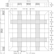 Dessin orthogonal de l'exercice d'examen apprentissage des assemblages à mi-bois.