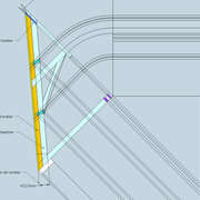 fig 1/ Tracé finale de la demi ferme d’arêtier