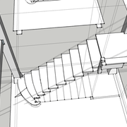 escalier droit/palier