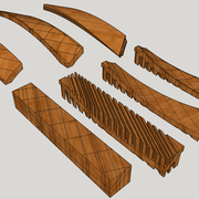 Fig 5/ Progression de la taille de la pièce depuis le bloc .