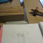 traçage tenons à partir des cotes sketchup