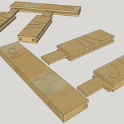 Pièce d'apprentissage petit cadre Raccordements de rainures.