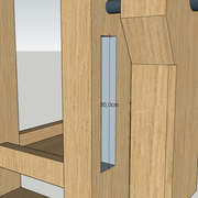 l'espace réservé sur le pied  en vis a vis de la presse