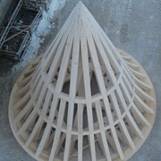 Charpente de tourelle conique traditionnelle