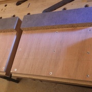 planche à recaler et planche à scier construite pour l'occasion en chute de cp et autre