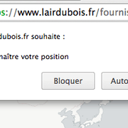 Demande de l'autorisation de géolocalisation