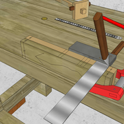 **1/** Le tracé classique, commun par serrage des pièces cote à cote !