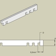 Repère de coupe de la traverse intermédiaire (Pièce jaune claire)