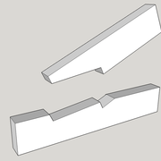 (fig 4) Embrèvement double (en gorge et en about)