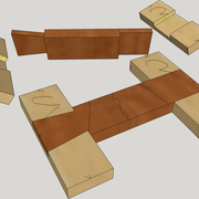 Assemblages à mi-bois en "T" droit et queue d'aronde