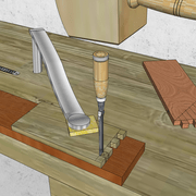 **5/** Entaillage de la seconde pièce.