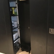 Les espaces de rangements sur la gauche