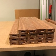 Dominos en bout avec toujours la même technique