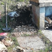 Gros cailloux puis plus petits pour les fondations