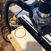 Découpe d'un disque à l'atelier