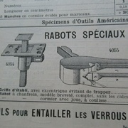 Rabots spéciaux pour chanfreins