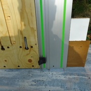 Rail en place avec la butée pour départ en plongée