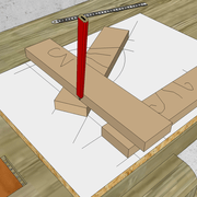 **3/** De la même manière, nous traçons les abouts des tenons .
