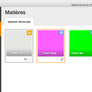 Ouverture de l'onglet Matières