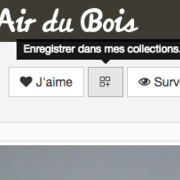 Bouton "Enregistrer dans mes collections..."