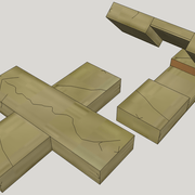 Pièce d’apprentissage : Assemblage à mi-bois en croix.