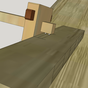 No**3/**  Nous traçons ensuite à l'aide du trusquin avec pointes doubles.