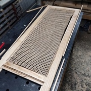 Mise à dimension finale du rotin