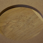 Gravure du rond à la défonceuse avec gabarit et bague de copiage