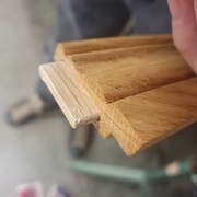 technique d'aboutage des 3 morceaux de cintre (attention domino dans le mauvais sens du fil)