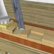 **ENTAILLE N° 3 :** Finition de la joue de la pente avec la planche du ciseau