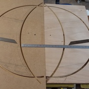 Traçage des emplacements des étagères en "miroir"