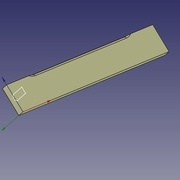 Vue 3D montrant le profil issu du dessin