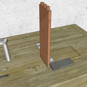 **1/** Nous positionnons nos bois pour piquer  .