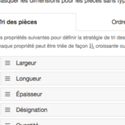 Tri principal sur la largeur