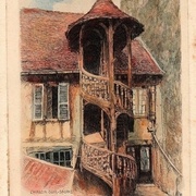 Gravure  d escalier à "main levée"