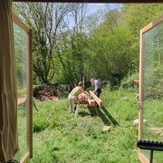 Ca prend de la place la charpente ! Merci au petit jardin extérieur !