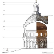 Coupe du dôme ovoïde du château de Vaux-le Vicomte