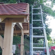 En attente des demi tuiles pour le côté