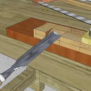 **4/** Nous dressons le fond de l'entaille