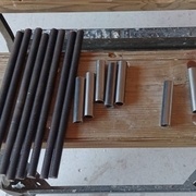 Tiges de 12 de 220 mm  de long et fourrure en tube  de 14 de 70 mm de long