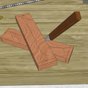 **3c/** Nous piquons et traçons la seconde joue d'entaille