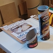 Calibre rallongé du cylindre (ellipse) et hélice sur le cylindre