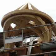 fig 5/ Exemple de l étude de volumes sphérique appliquée en charpente (lucane guitarde) https://damien-charpente.com/