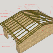(fig 2) élément de charpente basique sur pignons  deux pans