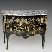 Commode en laque dans le goût chinois. Style Louis XV   19 eme https://www.pinterest.fr