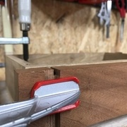 Zoom sur la cale alignée au trait de profondeur