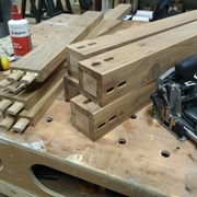 Usinage à la Domino du piétement et des traverses